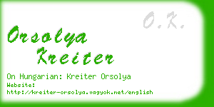 orsolya kreiter business card